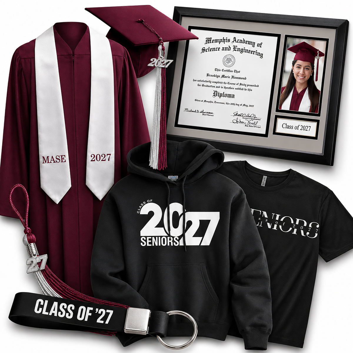 Cap & Gown Deluxe Package | Memphis Academy of Science and Engineering