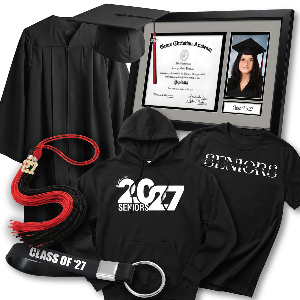 Cap & Gown Deluxe Package | Grace Christian Academy Franklin