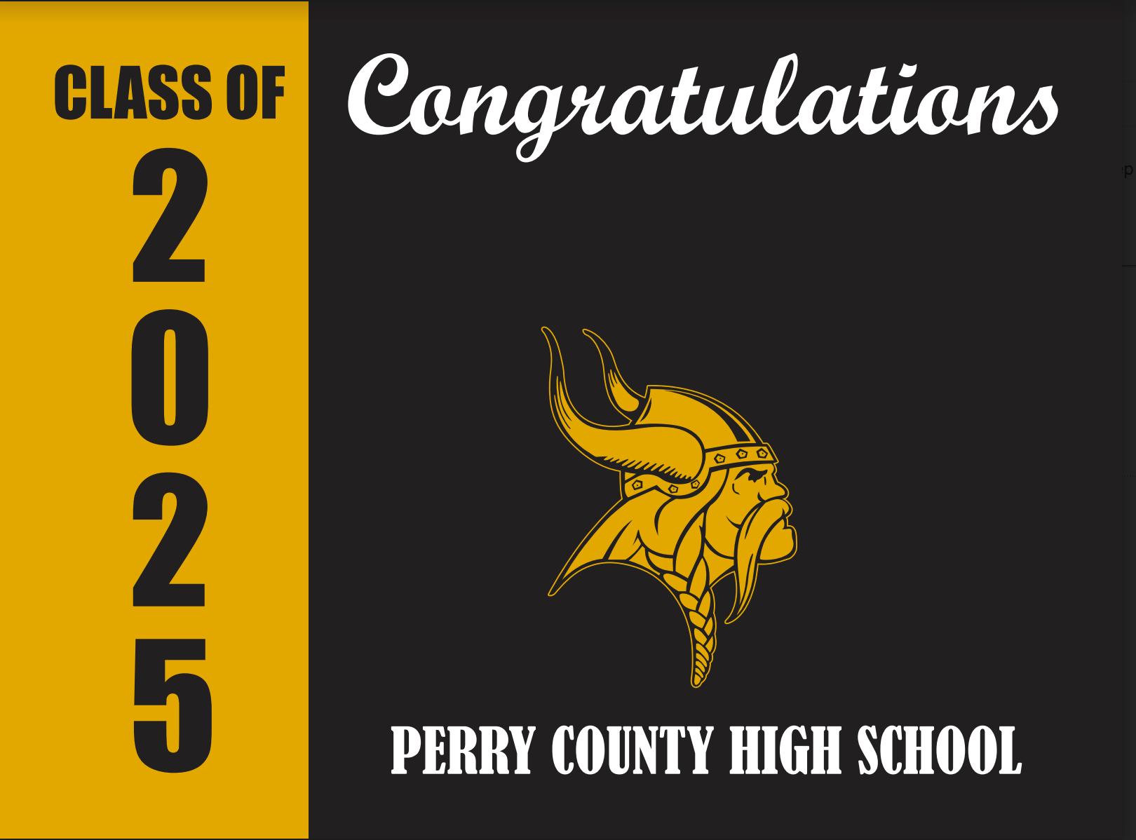 Yard Sign Perry County High School JHA Company Shop