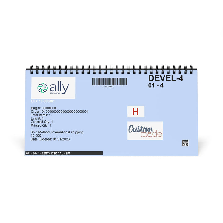 Ally Technical 2026 Desktop Calendar — Grid Monthly Planner