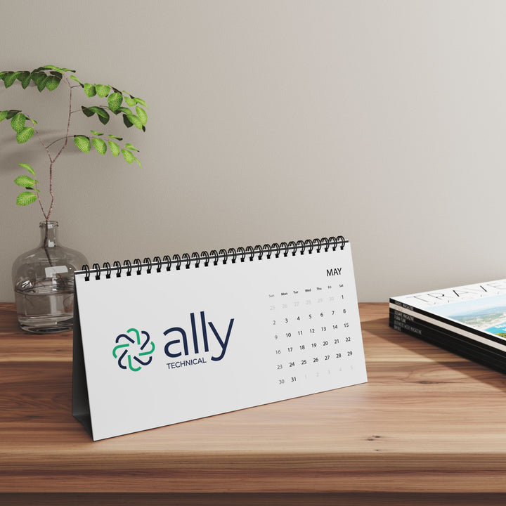 Ally Technical 2026 Desktop Calendar — Grid Monthly Planner