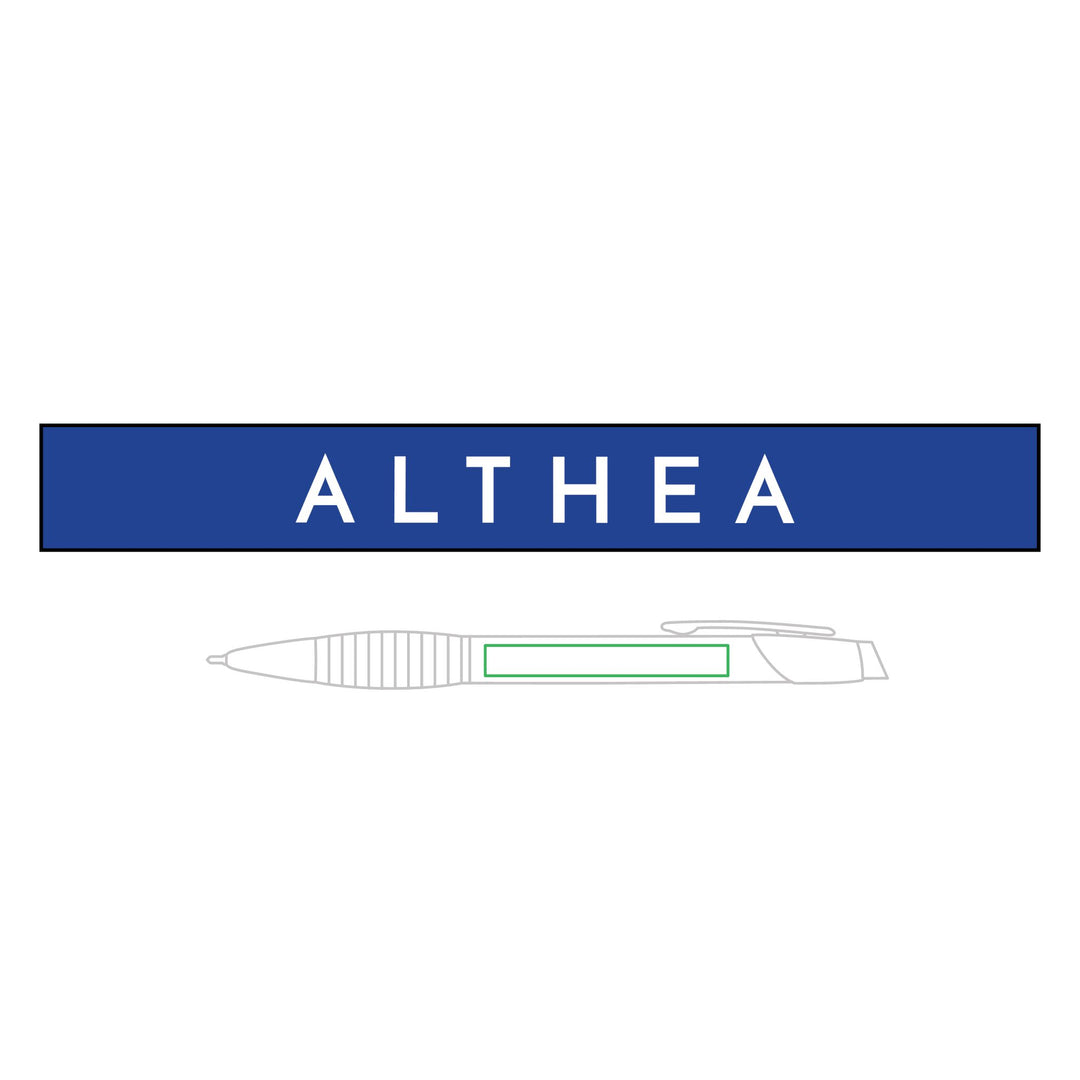 Engraved Brass Ballpoint Pen with Rubber Grip — Althea Branded