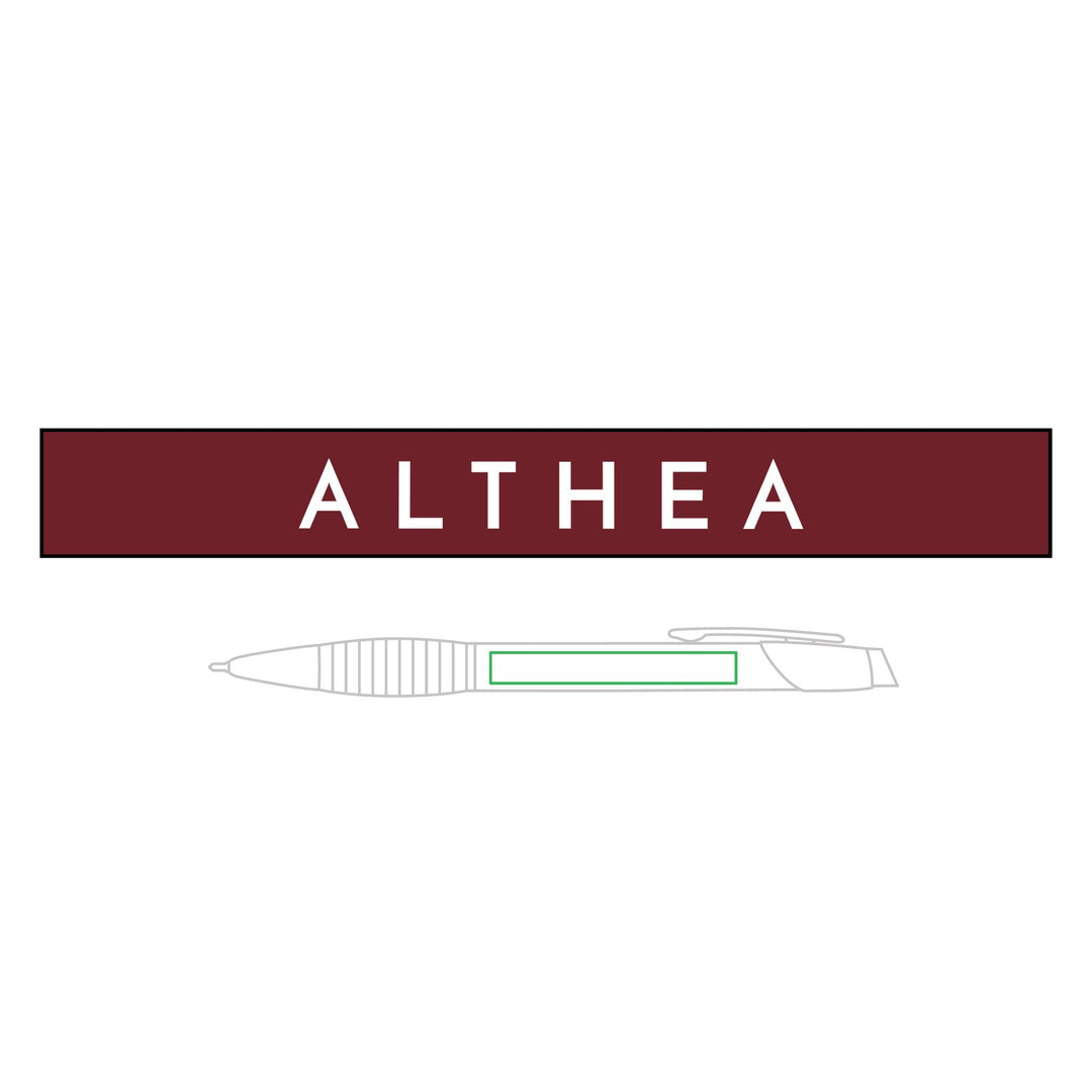 Engraved Brass Ballpoint Pen with Rubber Grip — Althea Branded