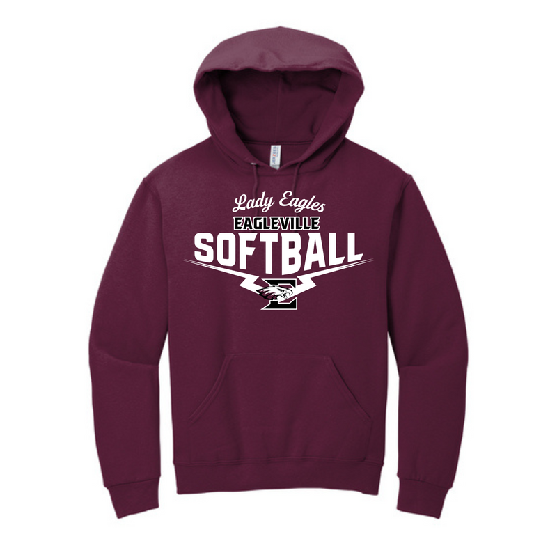 Jerzees Hoody with Home Plate Logo | Eagleville Softball Parents