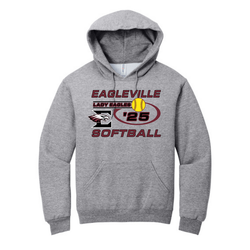 Jerzees Hoody with Eagleville Softball &