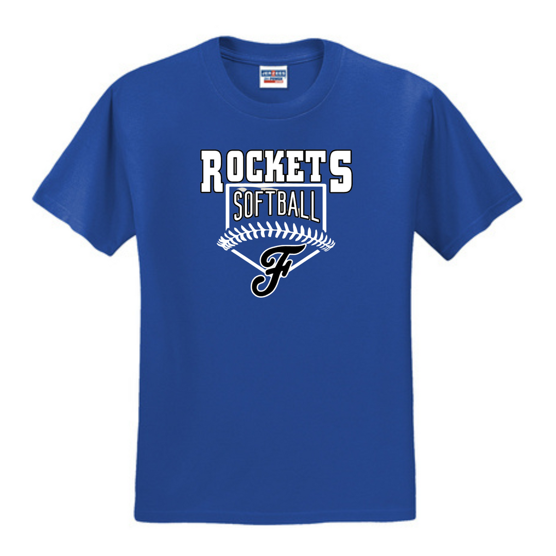 Jerzees T-Shirt with Rockets Softball Logo | Forrest Softball Parent Shop