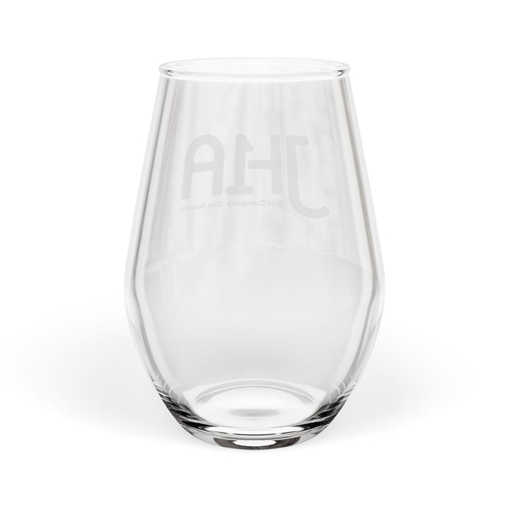 Stemless Wine Glass with Bold JHA Monogram – 11.75 oz