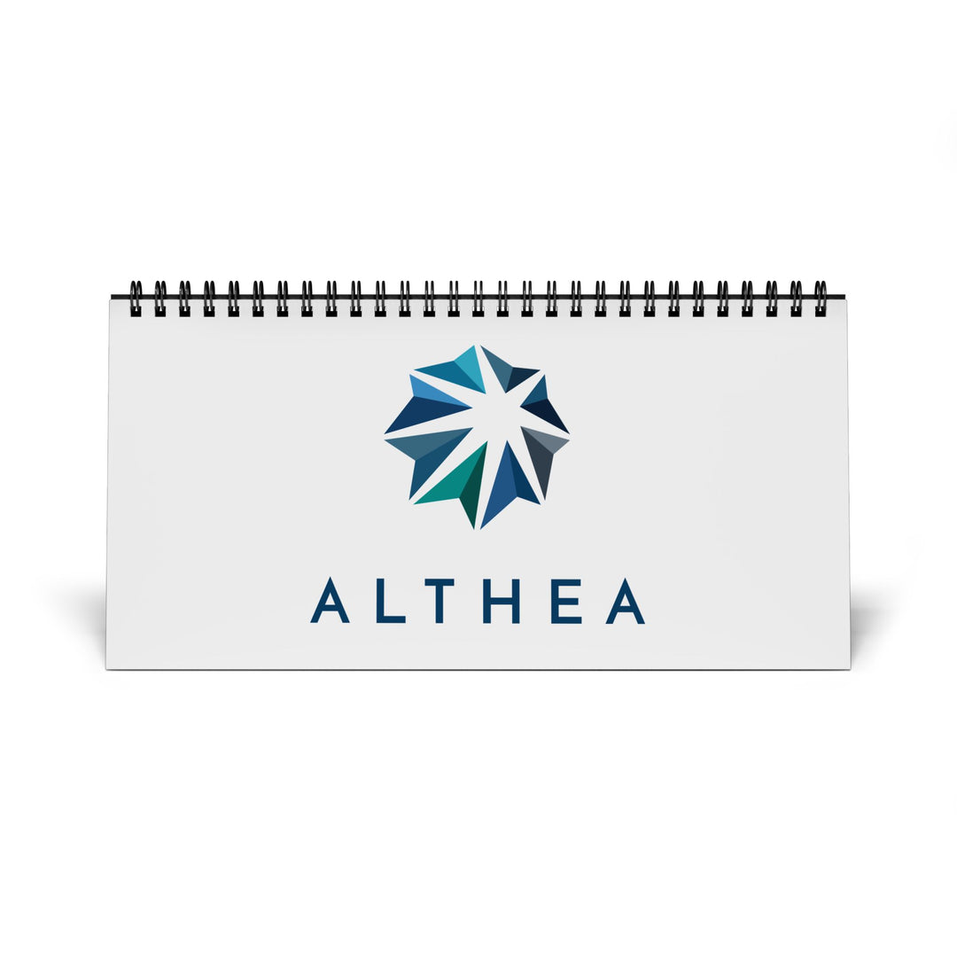 Althea 2026 Desktop Calendar — Grid Monthly Planner