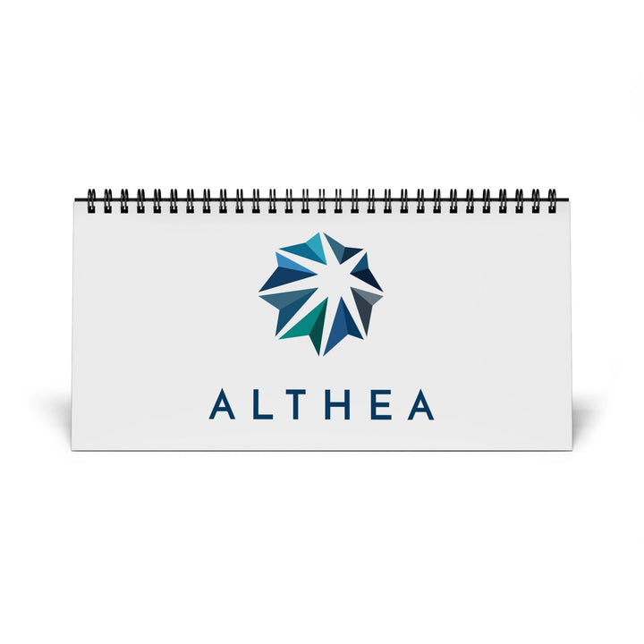Althea 2026 Desktop Calendar — Grid Monthly Planner