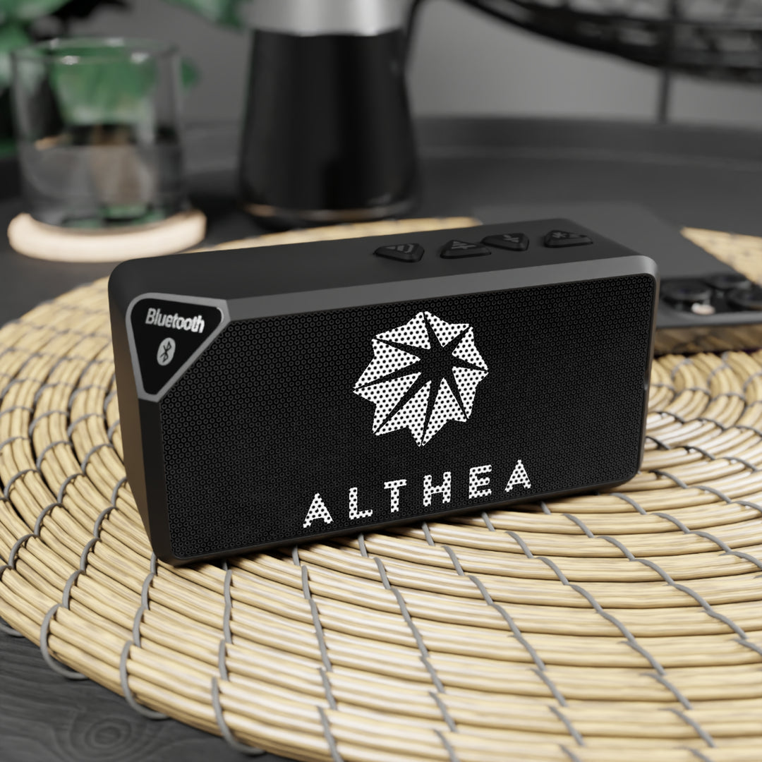 Althea Branded Bluetooth Portable Speaker — White Logo