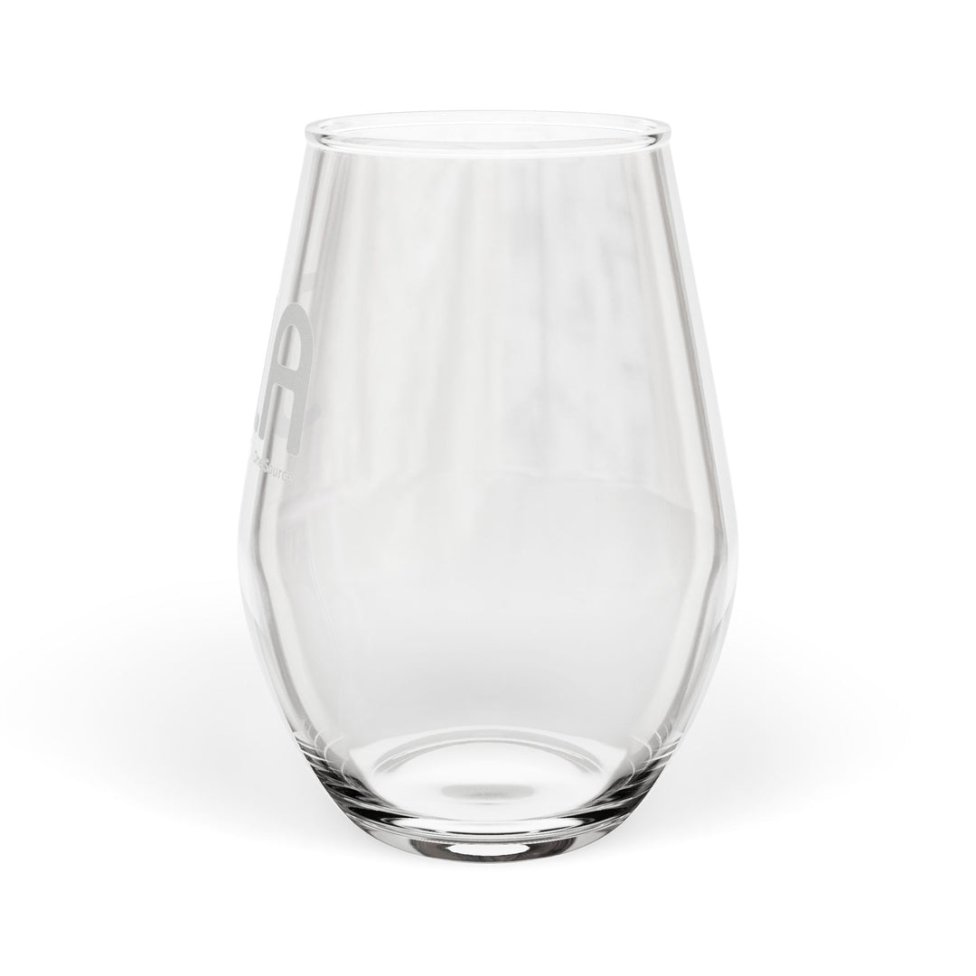 Stemless Wine Glass with Bold JHA Monogram – 11.75 oz