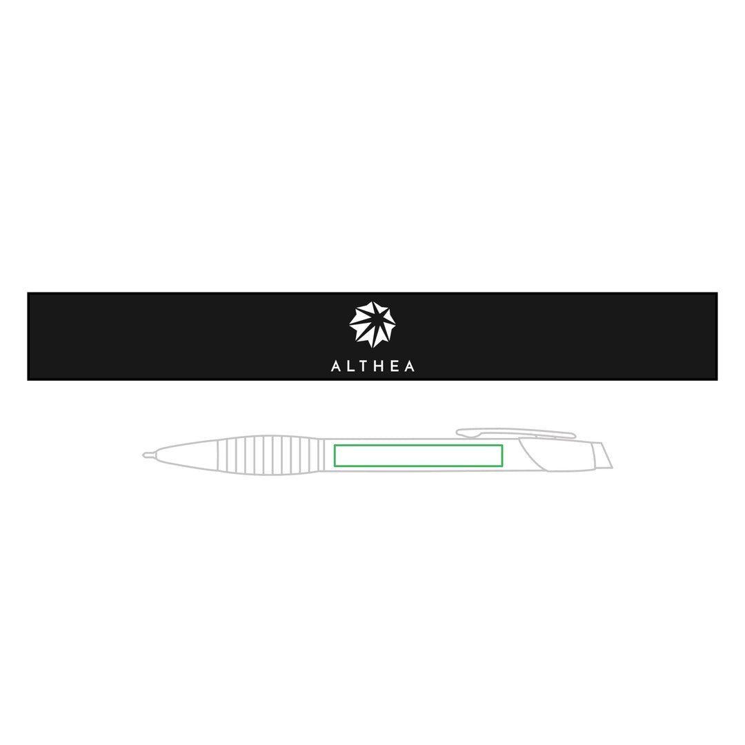 Engraved Brass Ballpoint Pen with Rubber Grip — Althea Branded