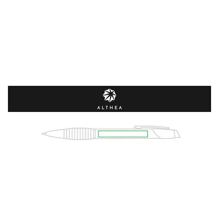 Engraved Brass Ballpoint Pen with Rubber Grip — Althea Branded