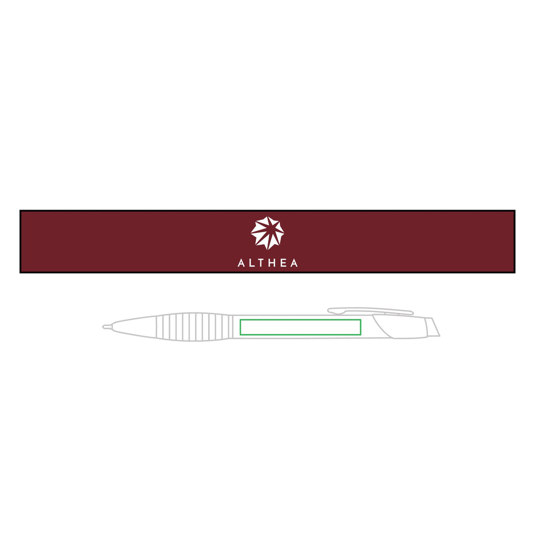 Engraved Brass Ballpoint Pen with Rubber Grip — Althea Branded
