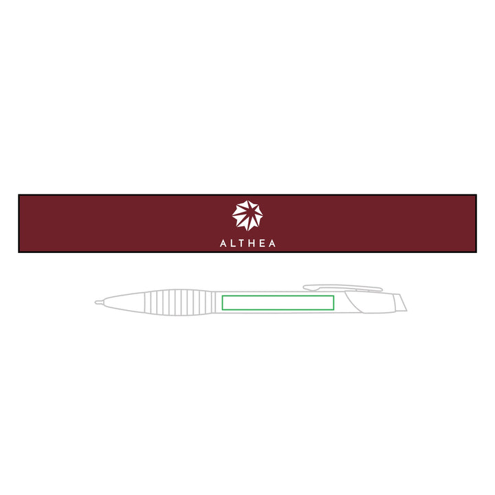 Engraved Brass Ballpoint Pen with Rubber Grip — Althea Branded
