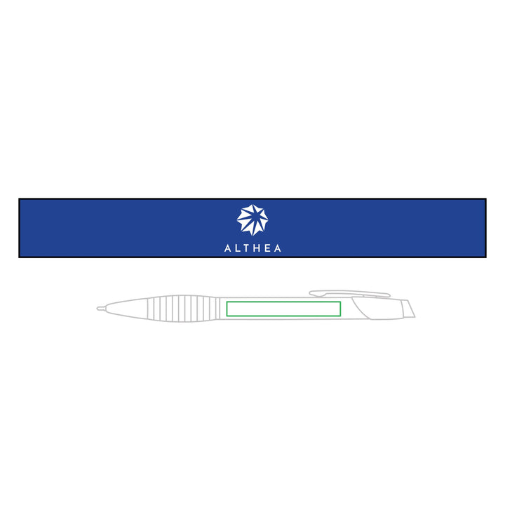 Engraved Brass Ballpoint Pen with Rubber Grip — Althea Branded