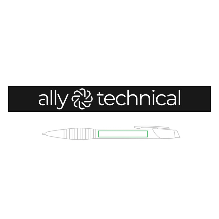 Engraved Brass Ballpoint Pen with Rubber Grip — Ally Technical Branded