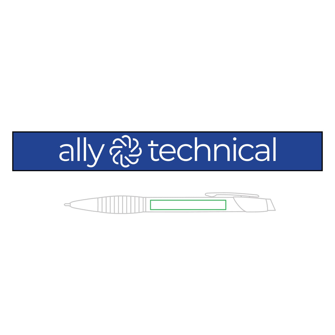 Engraved Brass Ballpoint Pen with Rubber Grip — Ally Technical Branded
