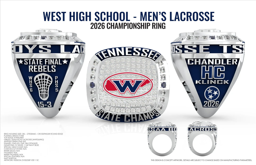 Lacrosse State Championship Ring | West High School