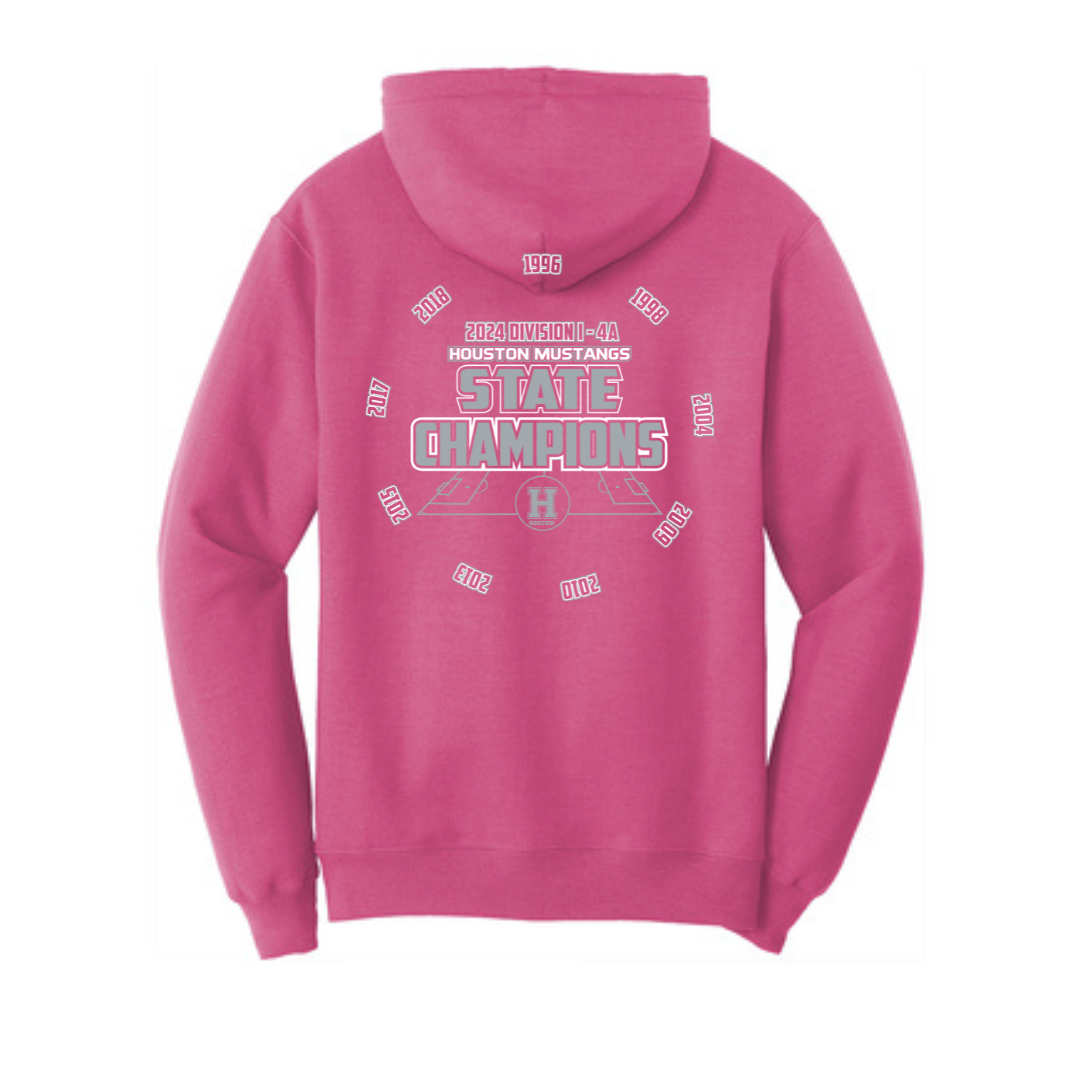 Core Fleece Pullover Hooded Sweatshirt (with years) | Houston Mustangs State Girls Soccer