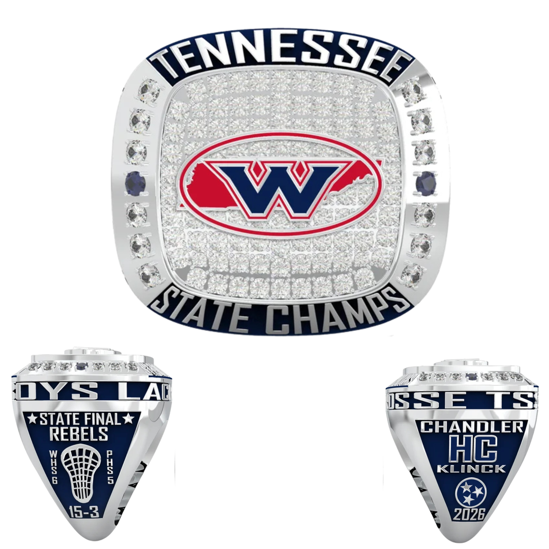 Lacrosse State Championship Ring |Option 1 | West High School