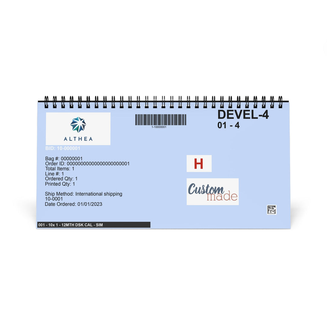 Althea 2026 Desktop Calendar — Grid Monthly Planner