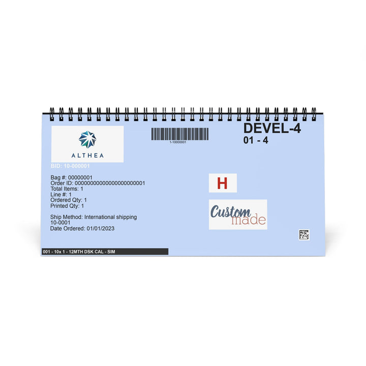 Althea 2026 Desktop Calendar — Grid Monthly Planner