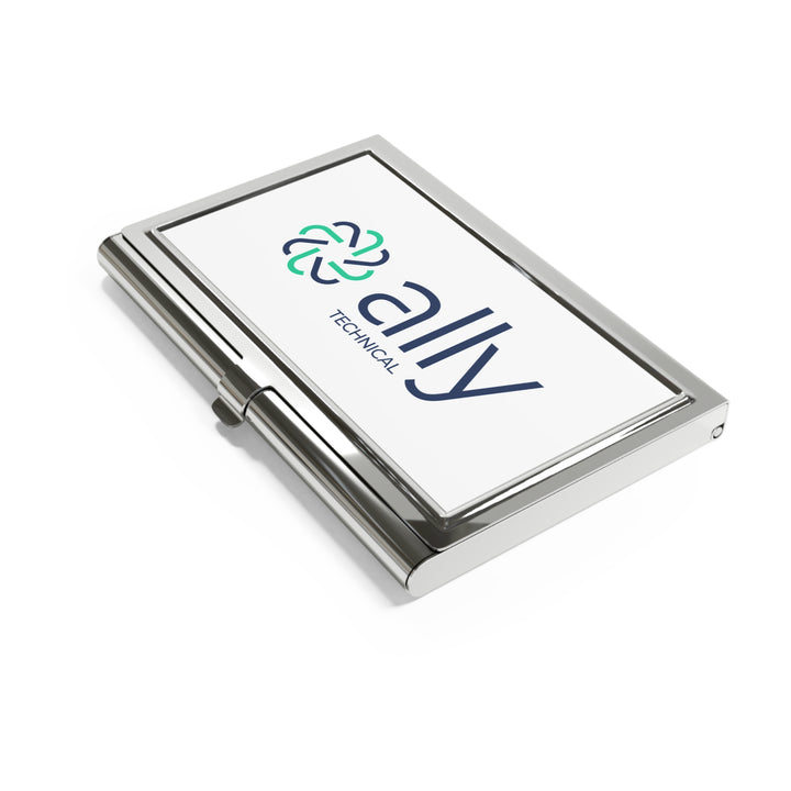 Ally Technical Logo Metal Business Card Holder — Professional Branded Card Case