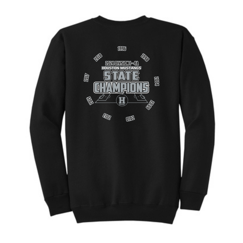 Core Fleece Crew Sweatshirt (with years) | Houston Mustangs State Girls Soccer