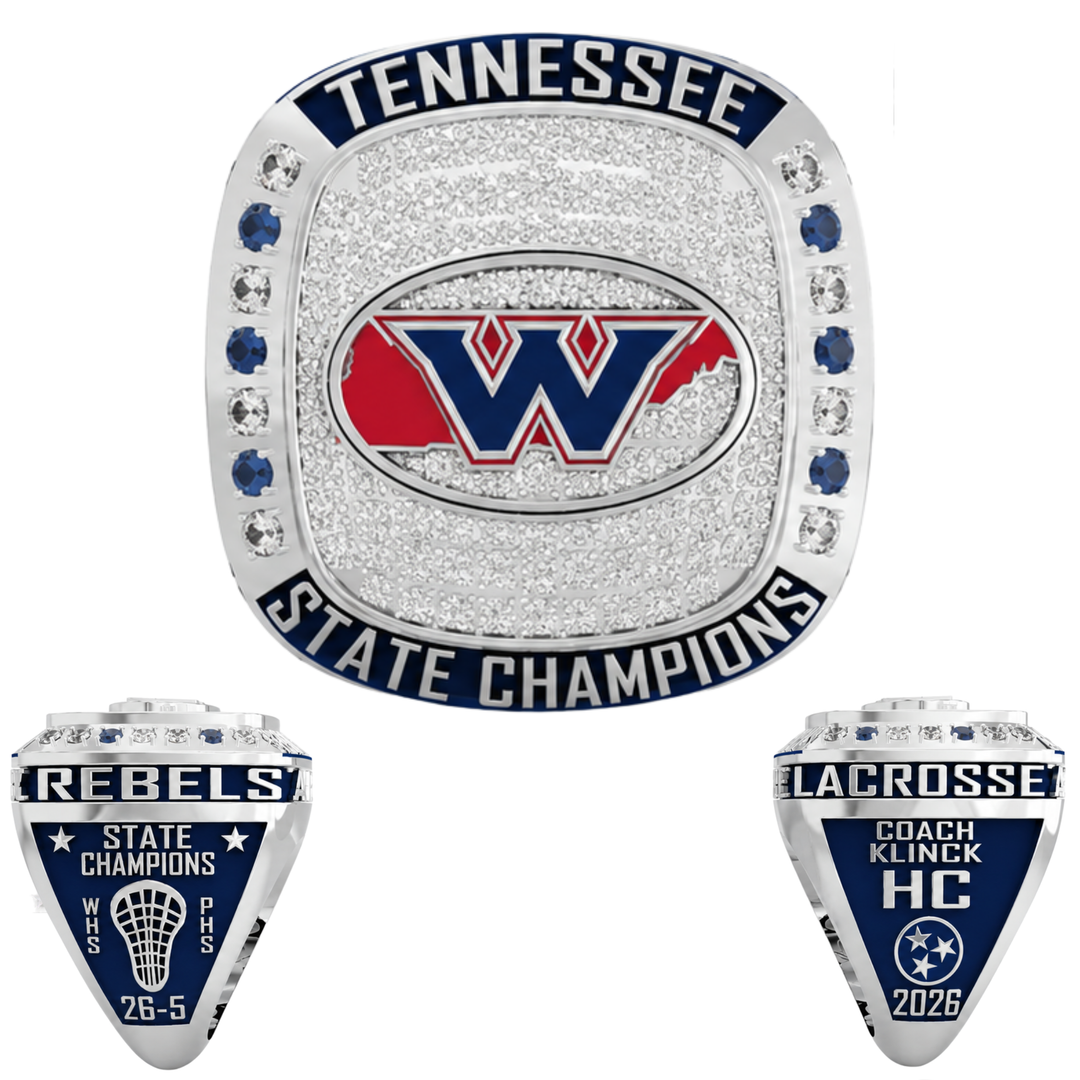 Lacrosse State Championship Ring | Option 2 | West High School