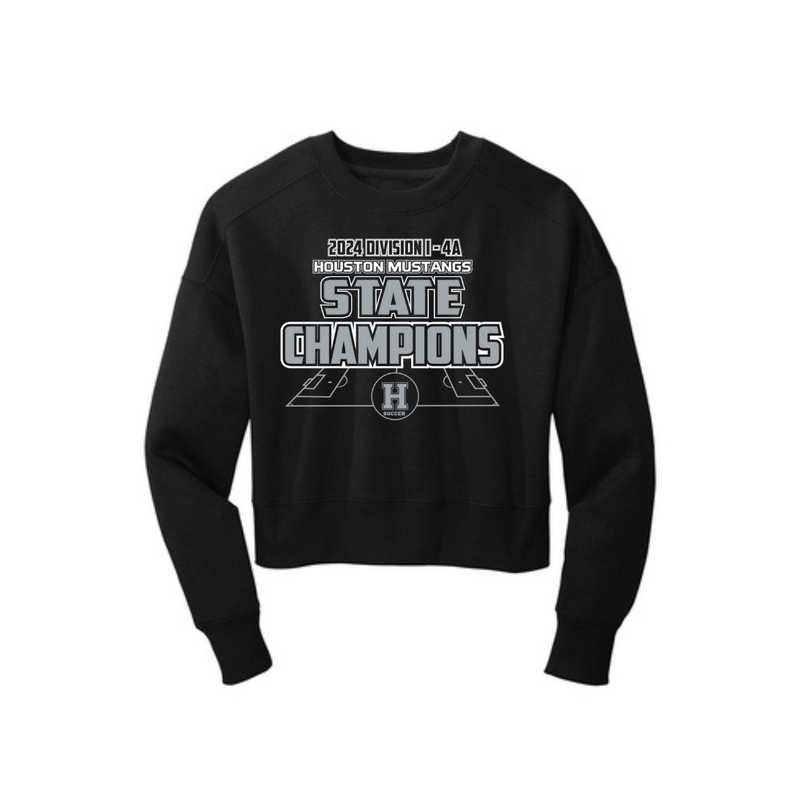 Women’s Perfect Weight® Fleece Cropped Crew | Houston Mustangs State Girls Soccer