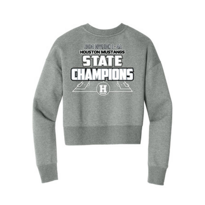 Women’s Perfect Weight® Fleece Cropped Crew | Houston Mustangs State Girls Soccer