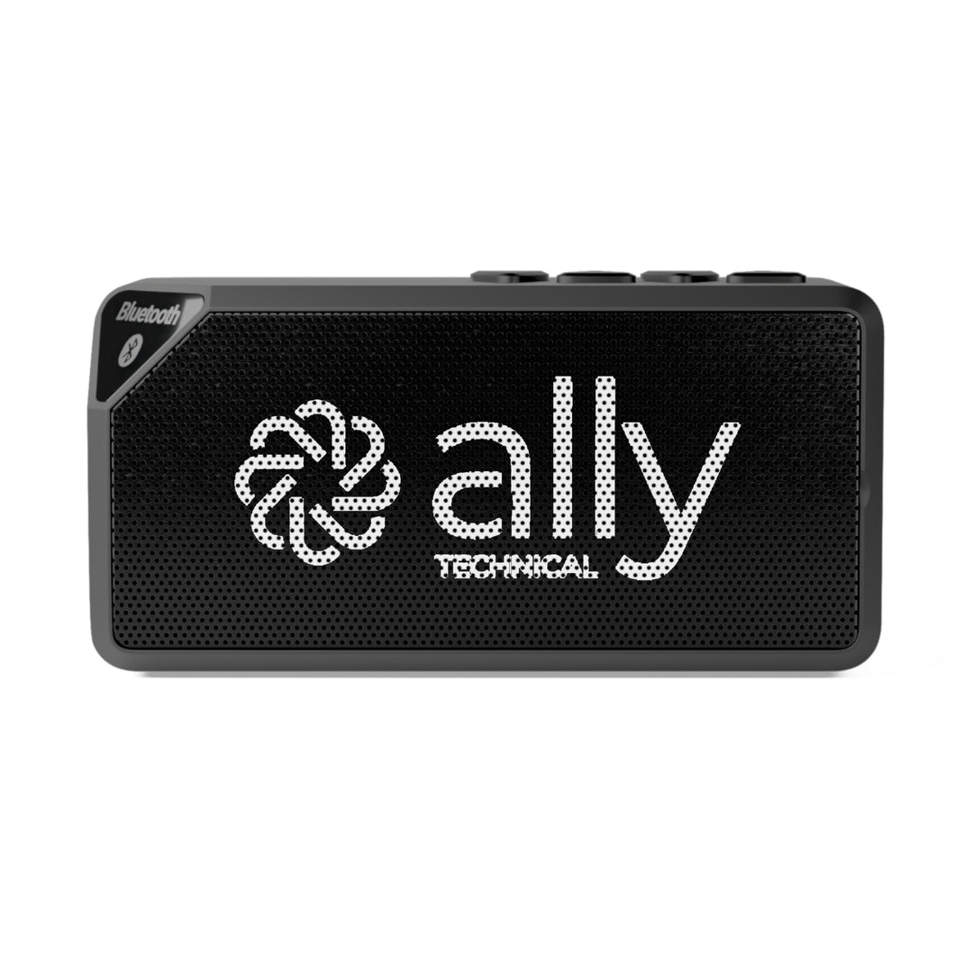 Ally Technical Branded Bluetooth Portable Speaker — White Logo