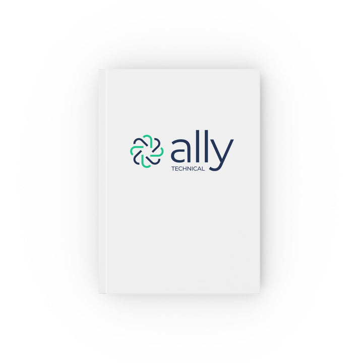 Ally Technical Branded Hardcover Journal — Professional Logo Notebook for Meetings & Notes