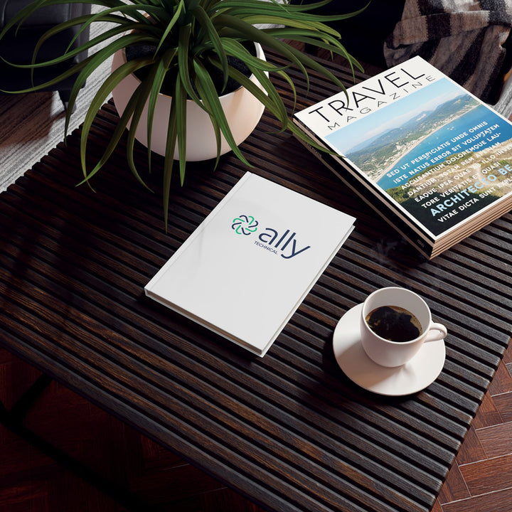 Ally Technical Branded Hardcover Journal — Professional Logo Notebook for Meetings & Notes
