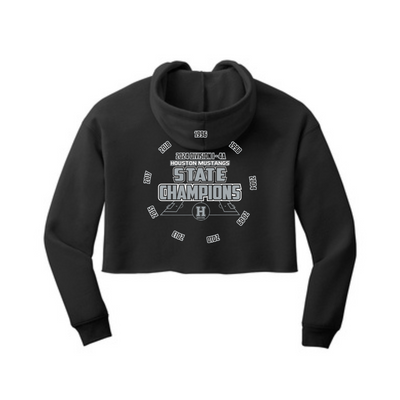 Women’s Bella Canvas Sponge Crop Hoody (with years) | Houston Mustangs State Girls Soccer