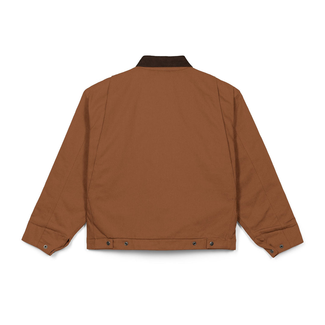 Althea Healthcare Duck Cloth Work Jacket — Rugged Brown Carpenter Coat with Chest Zip Pocket