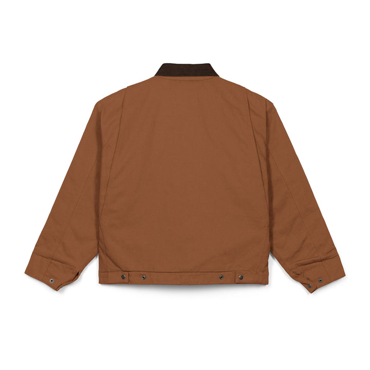 Althea Healthcare Duck Cloth Work Jacket — Rugged Brown Carpenter Coat with Chest Zip Pocket