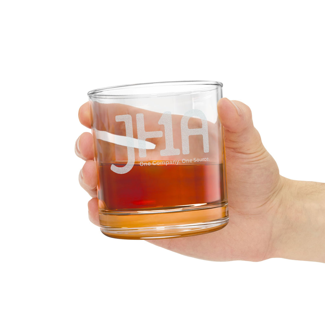 Engraved 10.5oz Glass — JHA Monogram
