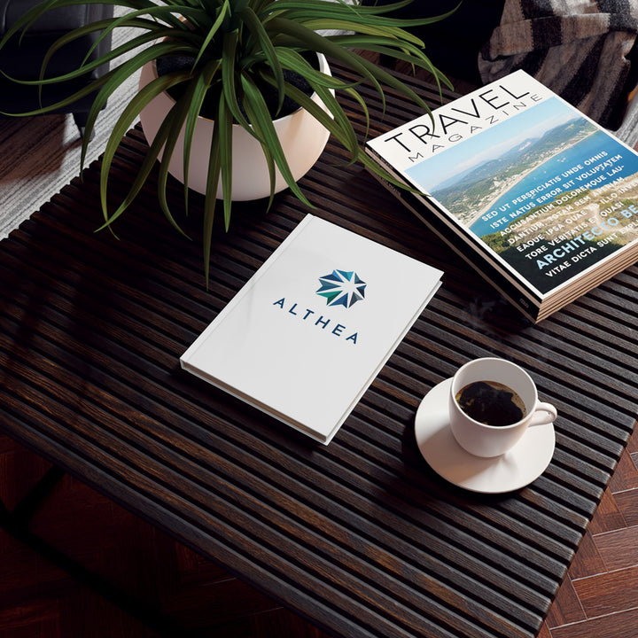 Althea Branded Hardcover Journal — Professional Logo Notebook for Meetings & Notes