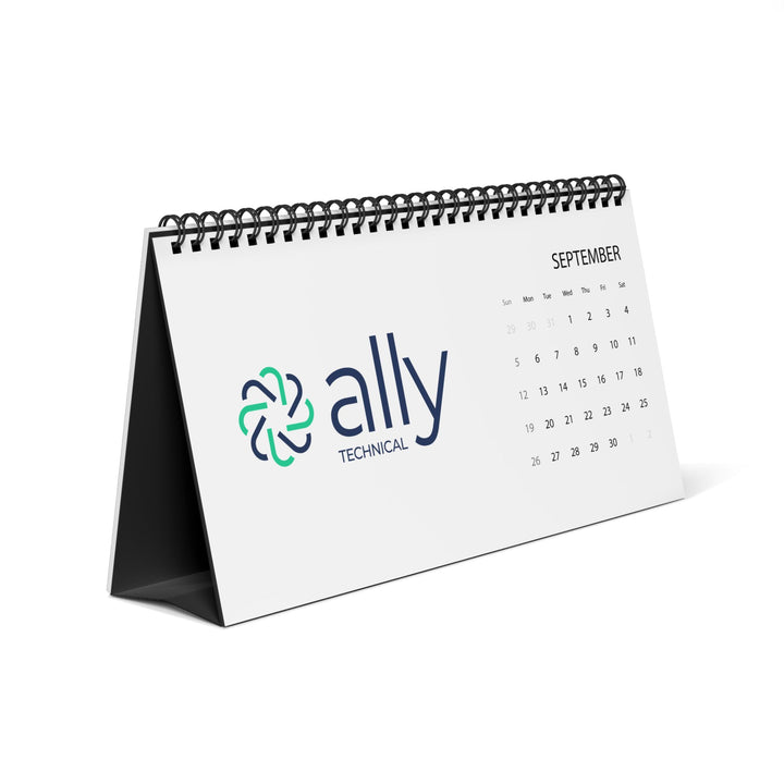 Ally Technical 2026 Desktop Calendar — Grid Monthly Planner