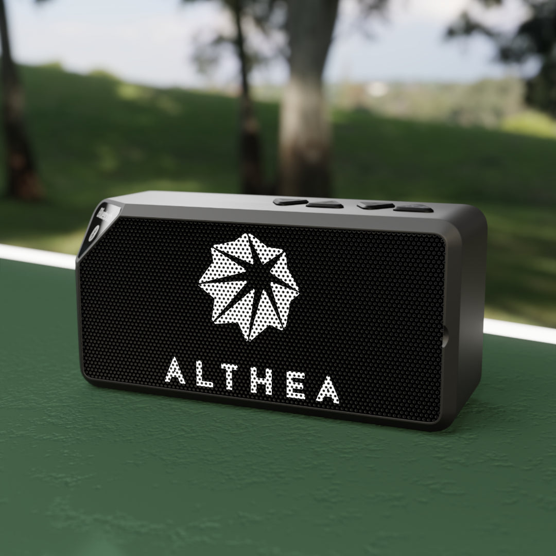 Althea Branded Bluetooth Portable Speaker — White Logo