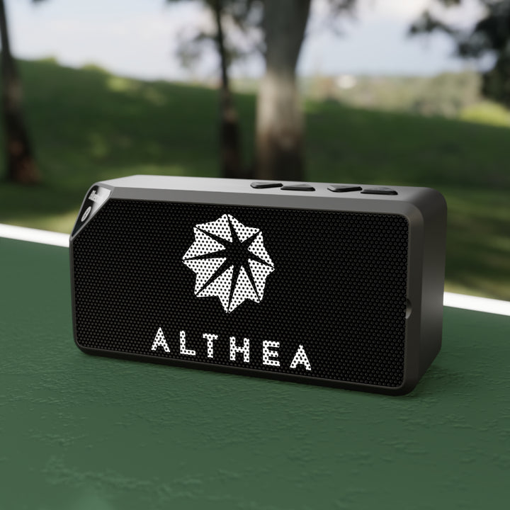 Althea Branded Bluetooth Portable Speaker — White Logo