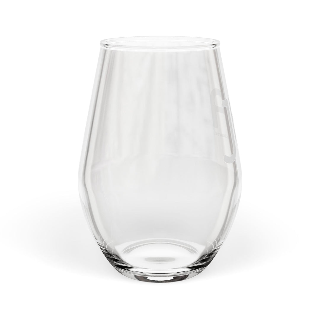 Stemless Wine Glass with Bold JHA Monogram – 11.75 oz