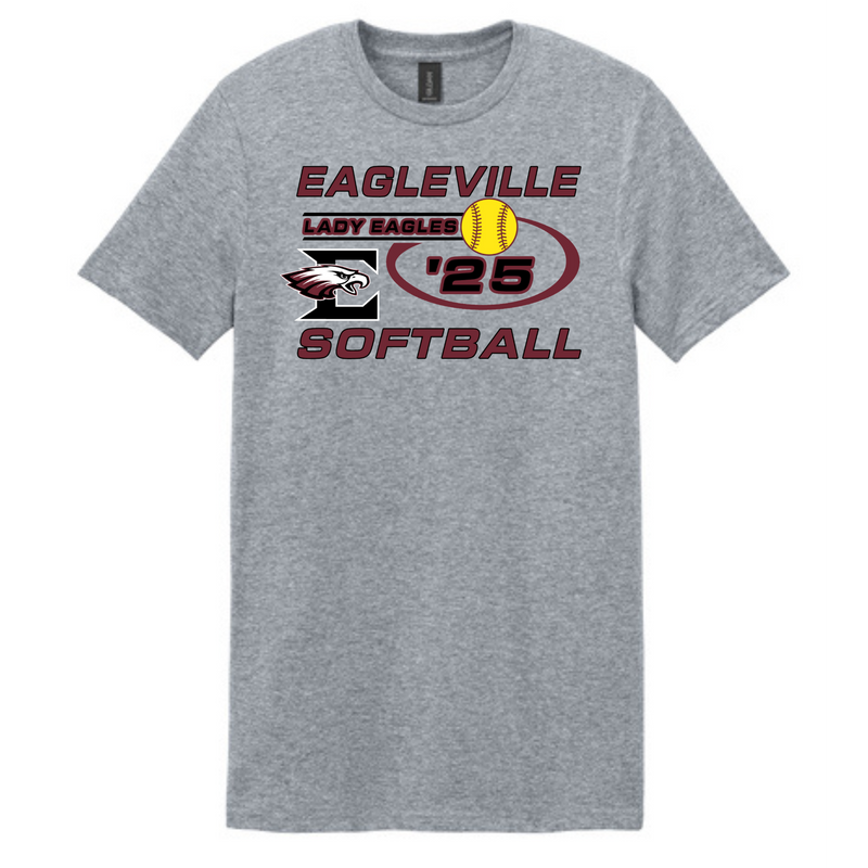 Gildan Softstyle T-Shirt with Eagleville Softball &