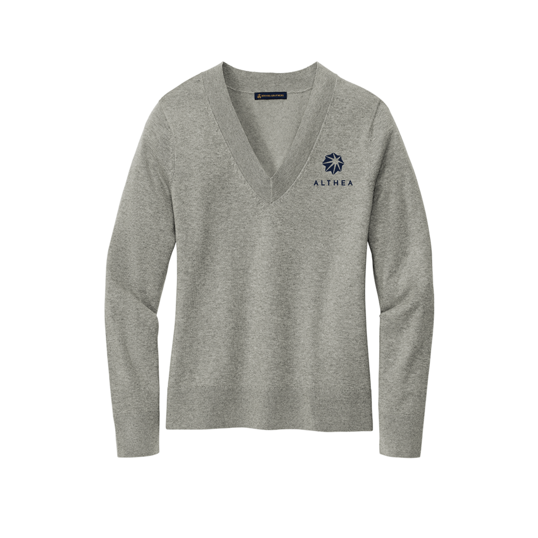 Althea Healthcare Brooks Brothers® Women’s Cotton Stretch V-Neck Sweater
