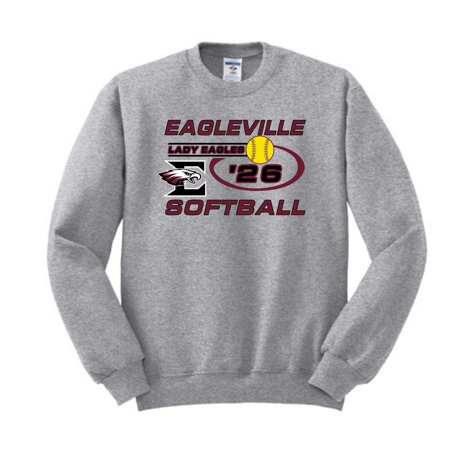 Jerzees Crew with Eagleville Softball '26 Logo | Eagleville Softball P ...
