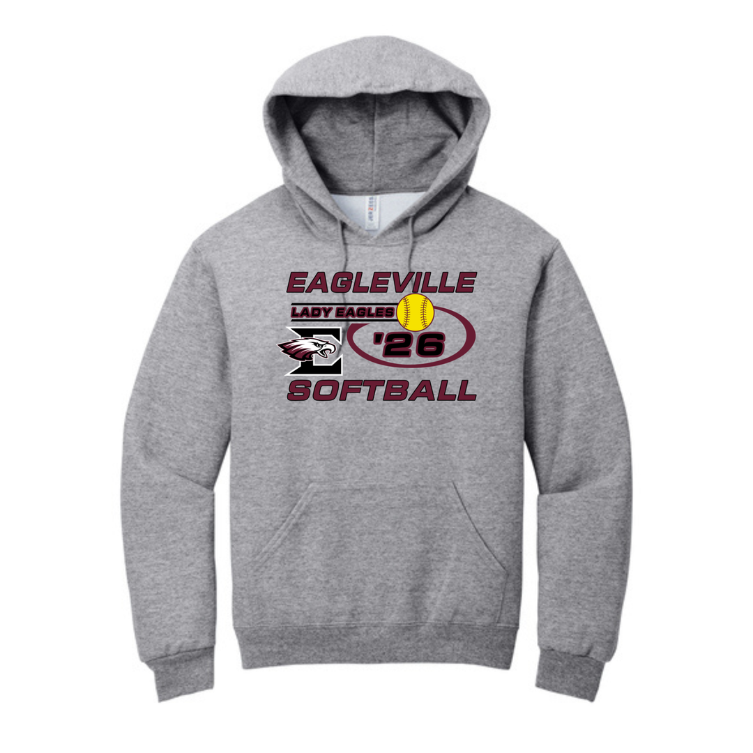 Jerzees Hoody with Eagleville Softball '26 Logo | Eagleville Softball Parents