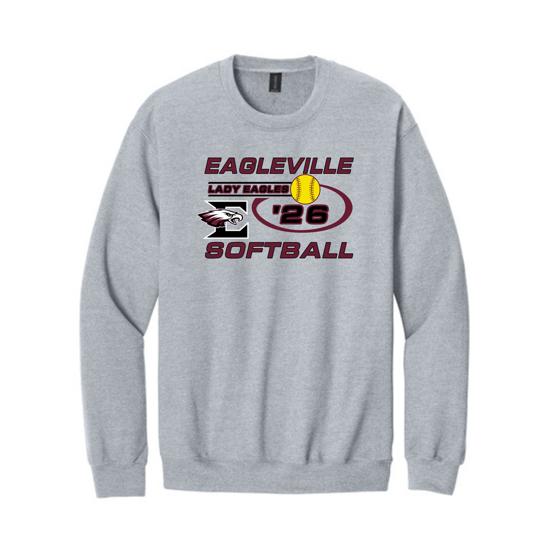 Gildan Softstyle Crew with Eagleville Softball '26 Logo | Eagleville Softball Parents