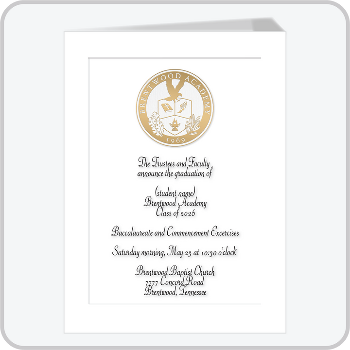10 Pack Announcement with Envelopes | Brentwood Academy